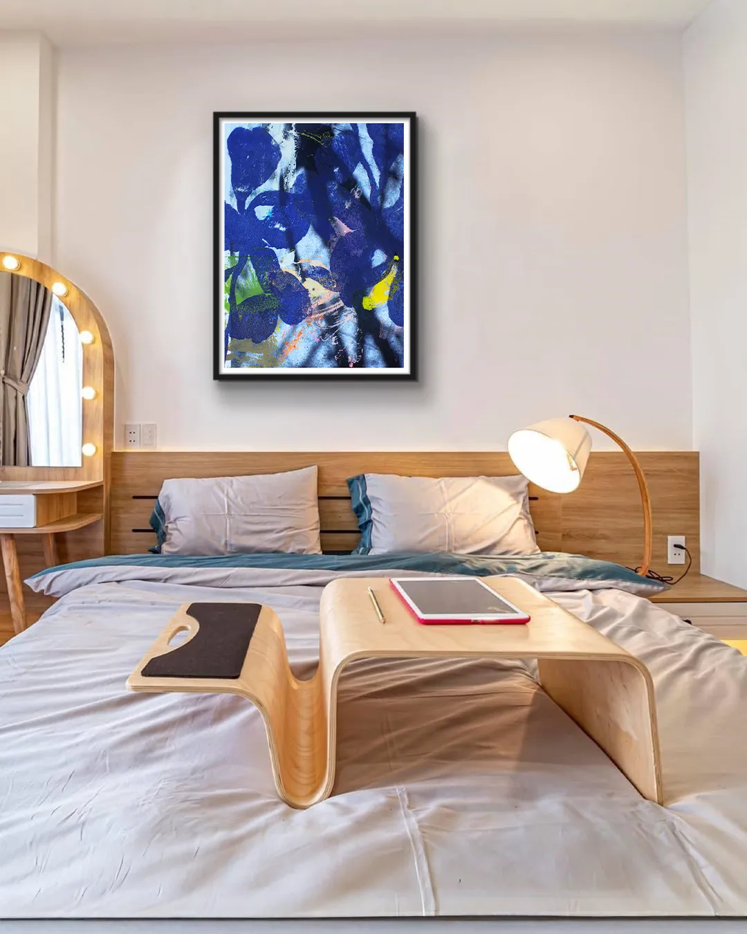 EH - Blaue Blätter mit Schatten